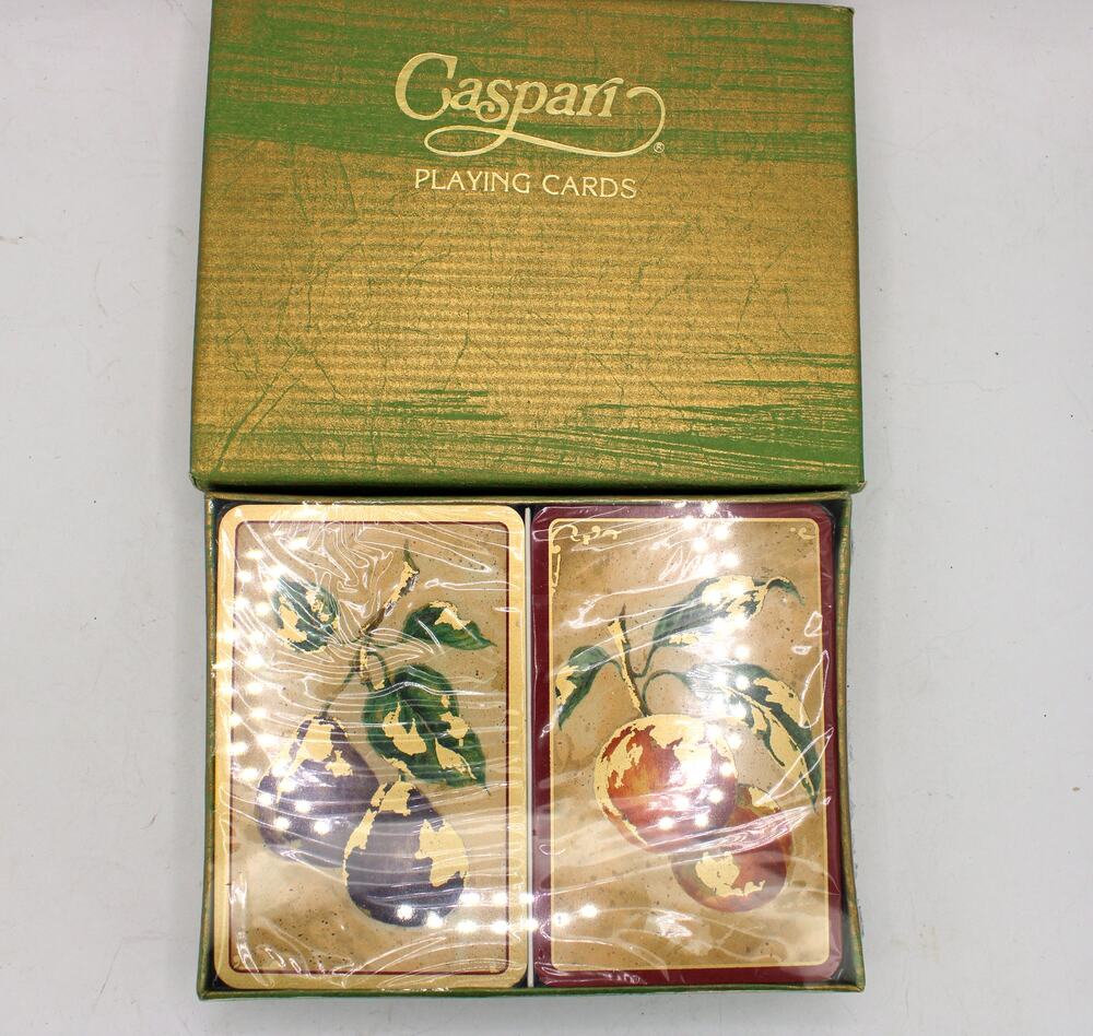 NOS Caspari Golden Fruit by Pamela Gladding Double Deck Playing cards